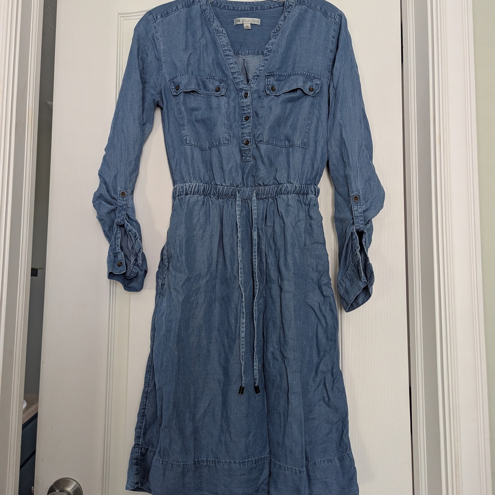 SD Collection Light Blue Long Sleeve Dress